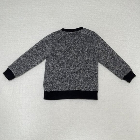 SFit Toddler Speckled Gray Sweater with Corduroy Pocket - Picture 2 of 3